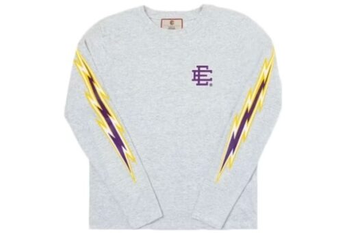 EE Long Sleeve T-shirt in Purple Yellow